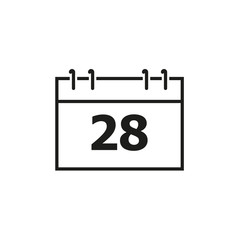 Calendar date 28 icon