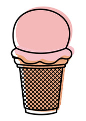 delicious and sweet ice cream vector illustration design