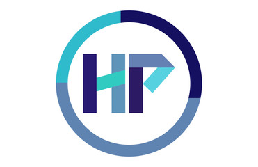 Obraz premium HHP Global Blue Ribbon letter Logo 