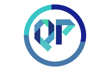 QP Global Blue Ribbon letter Logo 