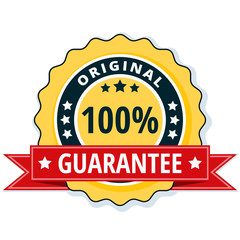 100% Original Guarantee label illustration