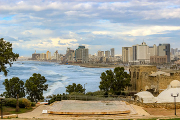 Fototapeta na wymiar Tel Aviv city on the Mediterranean coast