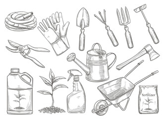 Gardening tools vector