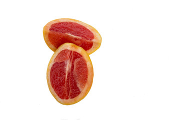 Juicy red grapefruit isolation
