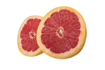Juicy red grapefruit isolation
