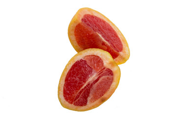 Juicy red grapefruit isolation
