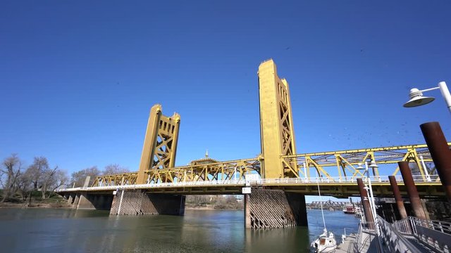 The famous tower bridge of Sacramento, California