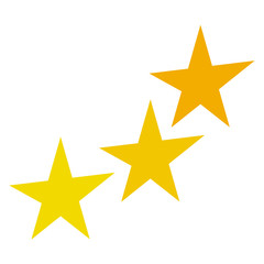 Set of yellow stars. Vector illustration