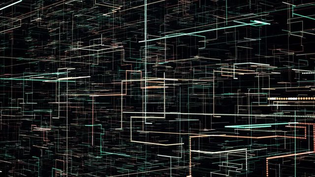 Futuristic tech animation, 4K abstract tech background