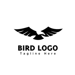 silhouette abstract Eagle fly logo