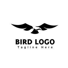 silhouette simple abstract Eagle fly logo