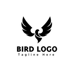Abstract art eagle fly logo