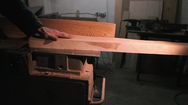 Carpenter works for the machine