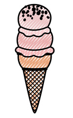 delicious and sweet ice cream vector illustration design