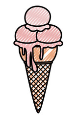 delicious and sweet ice cream vector illustration design