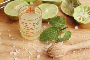 Lemon juice with fresh