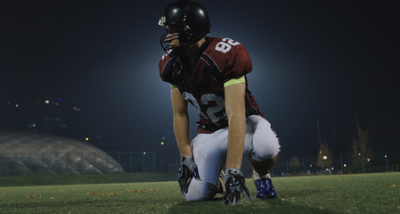 american football kicker ready for football kickoff