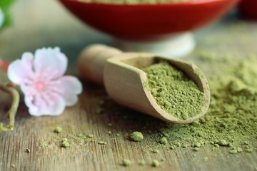 Matcha green tea powder