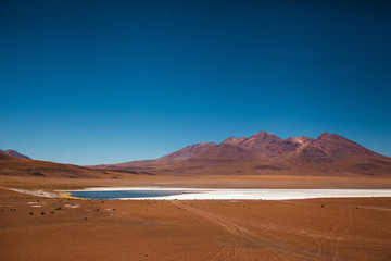 Fototapeta na wymiar andes mountain bolivia near to uyuni salt flat, bolivian panorama, South America
