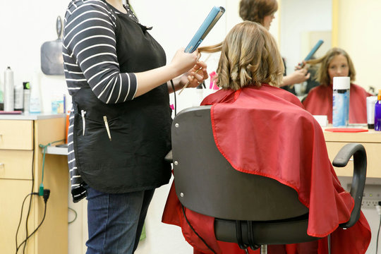 Girl's Haircut Cutting it All Off at Beauty Salon
