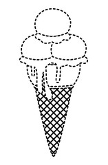 delicious and sweet ice cream vector illustration design