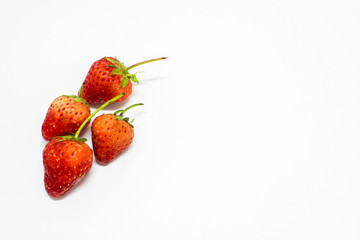 Strawberry paste on wooden board.