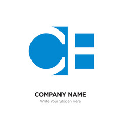 Abstract letter CB BC logo design template, Blue Alphabet initial letters company name concept. Flat thin line segments connected to each other