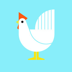 Modern Geometric Chicken hen