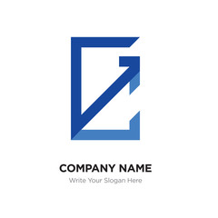 Abstract letter GC,CG logo design template, blUE Alphabet initial letters company name concept. Flat thin line segments connected to each other