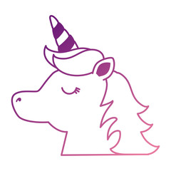 cute fantasy unicorn character vector illustration design