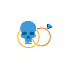 Skull Wedding Logo Icon Design