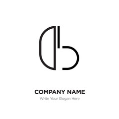 Abstract letter BD,DB logo design template, Black Alphabet initial letters company name concept. Flat thin line segments connected to each other