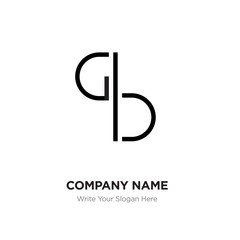 Abstract letter BG,GB logo design template, Black Alphabet initial letters company name concept. Flat thin line segments connected to each other