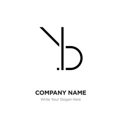 Abstract letter BR,RB logo design template, Black Alphabet initial letters company name concept. Flat thin line segments connected to each other