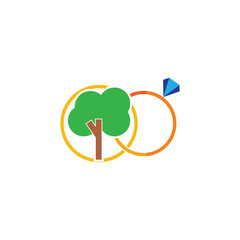 Tree Wedding Logo Icon Design