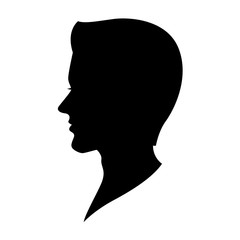graphic human head, vector