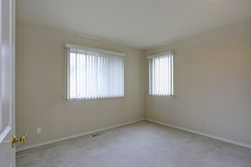 Empty room with cream walls paint color.