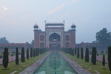 Entrance gate to the Taj Mahal India 
