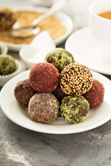 Healthy truffles with dates and nuts