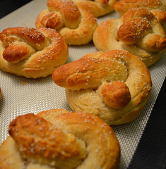 Fresh Baked Lightly Salted Pretzels Right out of the Oven