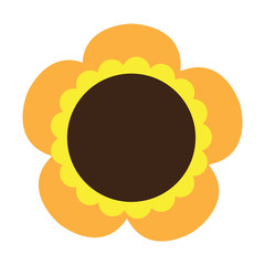 Cute sunflower icon
