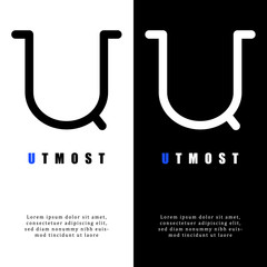 Abstract letter U logo design