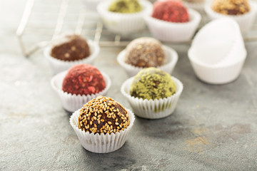 Healthy truffles with dates and nuts