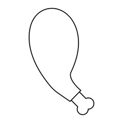 turkey drumstick  vector illustration