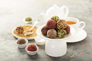 Healthy truffles with dates and nuts