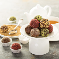 Healthy truffles with dates and nuts