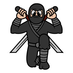 Cartoon Ninja Illustration