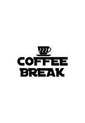Coffee Break Illustration Logo Decor