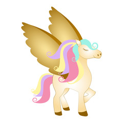 Majestic pegasus. Fantasy creature