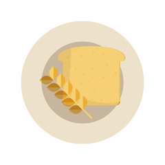 dish with bread icon